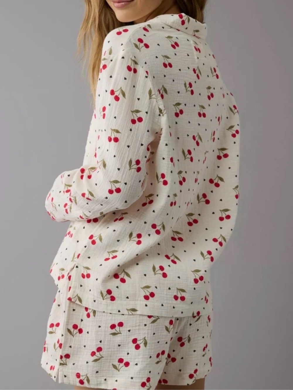 American Eagle AE Cotton Gauze Pajama PJs Set XL Bundle of Two Cherries Western - Picture 3 of 15